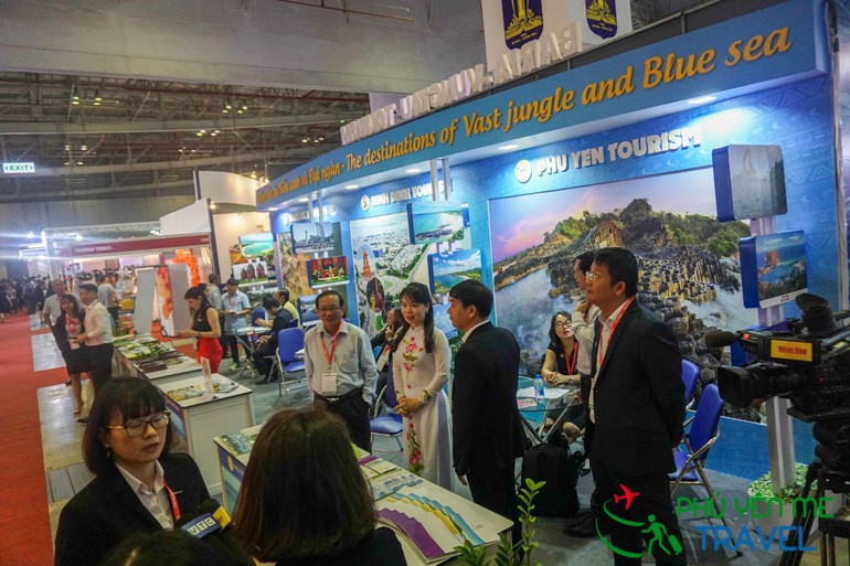 Gian hàng quảng bá du lịch và các doanh nghiệp du lịch Phú Yên tại Hội chợ du lịch quốc tế ITE 2019. Ảnh: CTV
